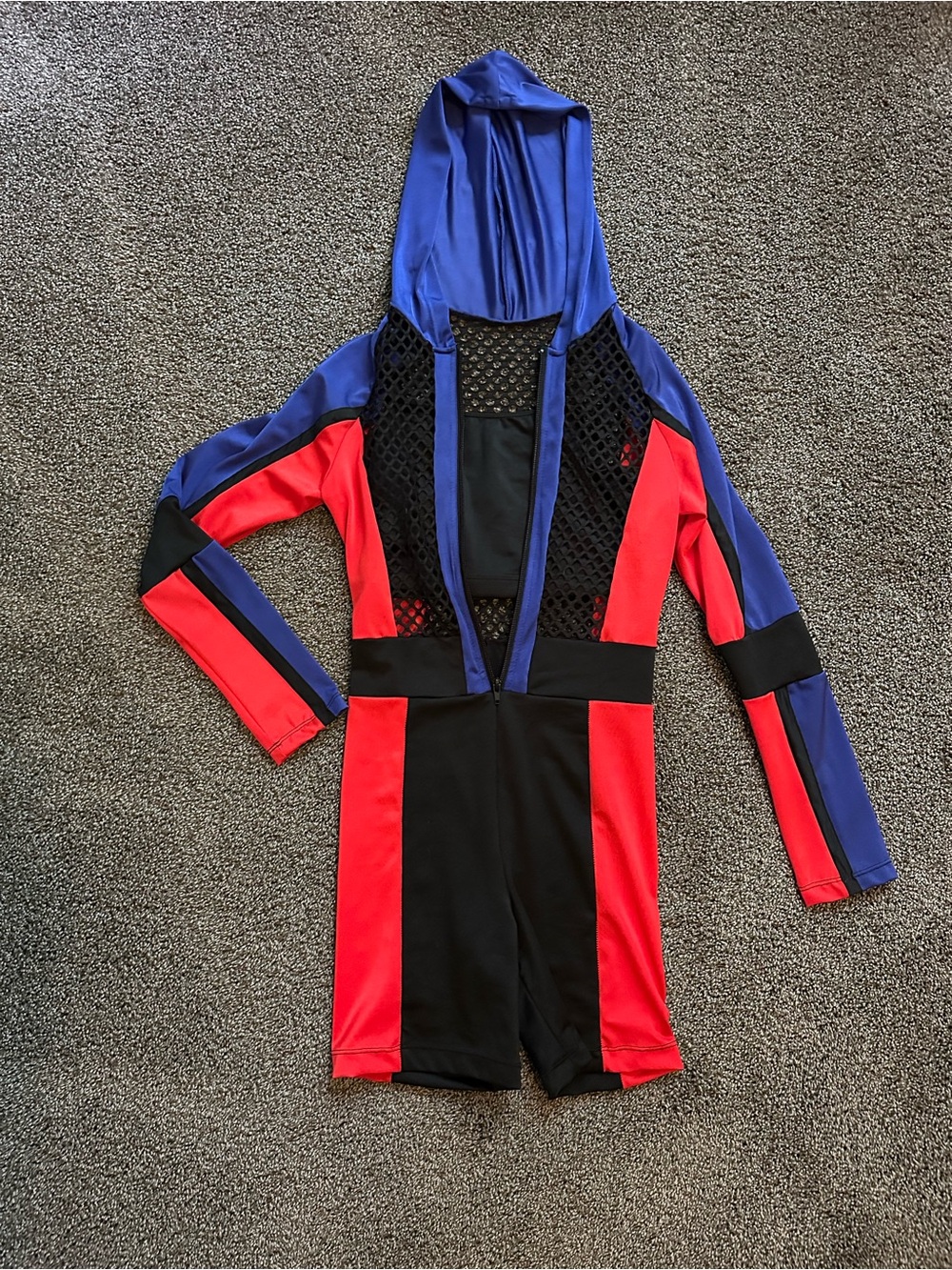 Revolution dance costume black red purple hip hop jazz medium adult RC22078